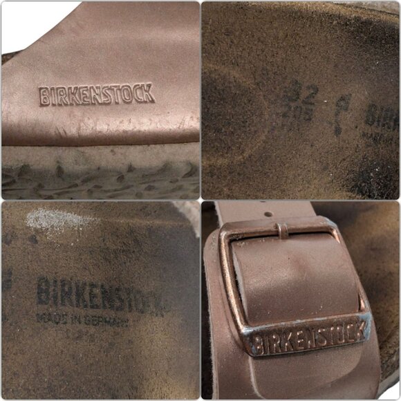Birkenstock Arizona Slide Sandals Girls Rose Gold Slip On Size EU 32 US 1 - Picture 11 of 11